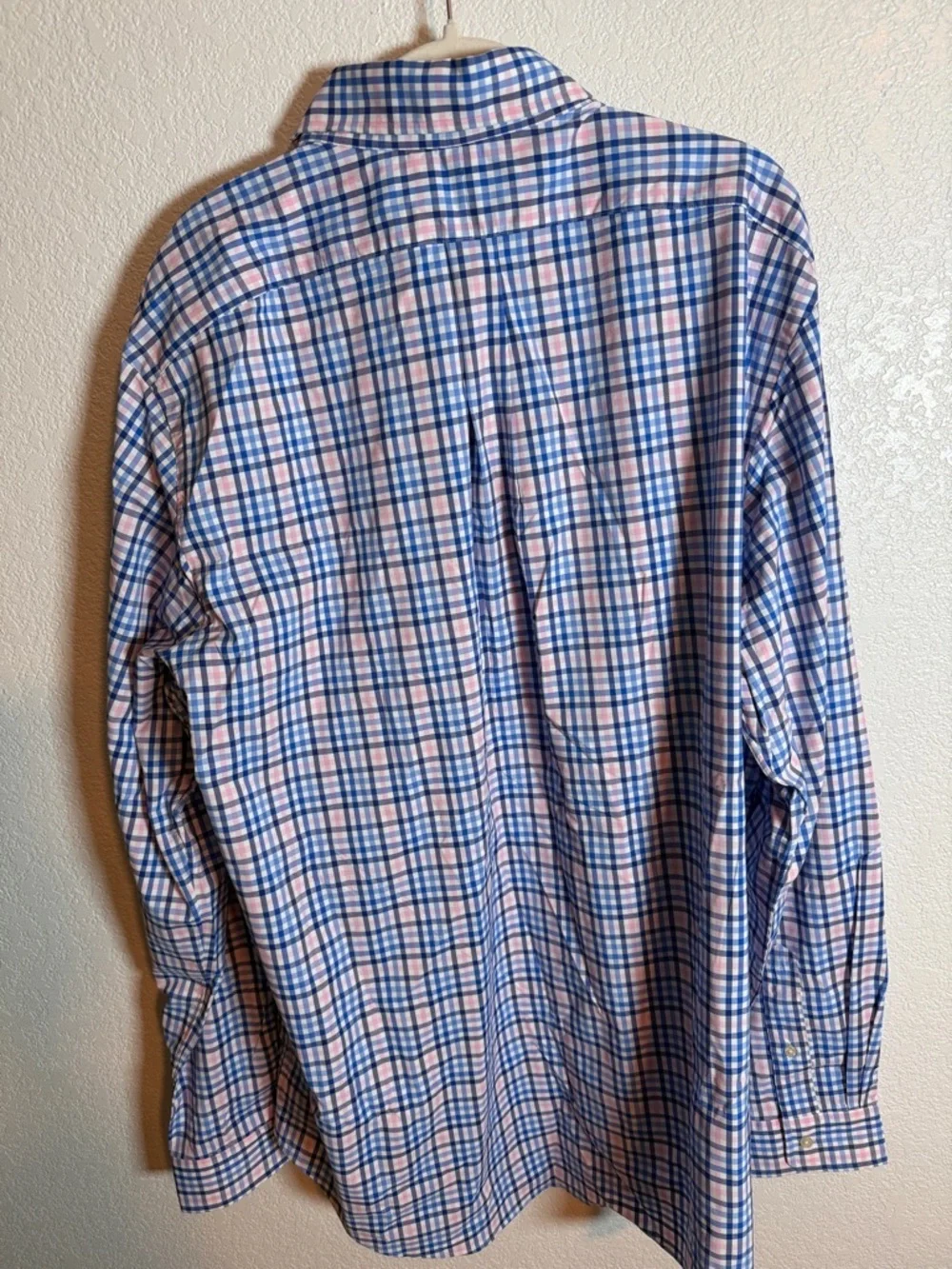 Polo Ralph Lauren Pink Blue White Plaid Classic Fit Performance Shirt Size XXL